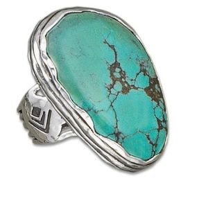 9.5 silver turquoise ring